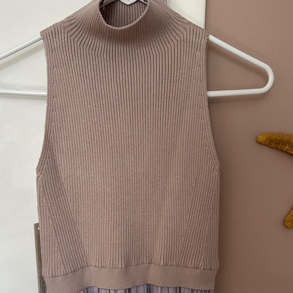 Anthropologie Twofer maxi dress in lilac, long light purple dress, small petite - Picture 6 of 17